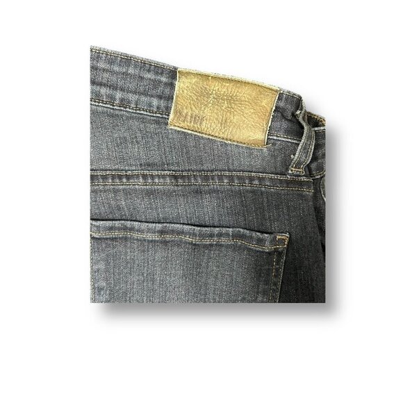 Paige Federal Men’s 33x26.5 Slim Straight Jeans Cellar Blue Denim521 Hemmed USA - Picture 13 of 16